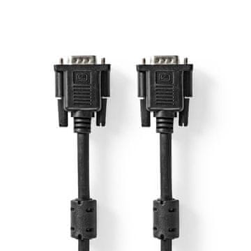 Nedis Kabel VGA | VGA moški | VGA moški | Ponikljano | Največja ločljivost: 1280x768 | 2,00 m | Okrogla | ABS | Črna | Oznaka