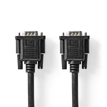 Nedis VGA kabel | VGA moški | VGA ženski 15p | Ponikljano | Največja ločljivost: 1280x800 | 5,00 m | Okrogla | ABS | Črna | Oznaka