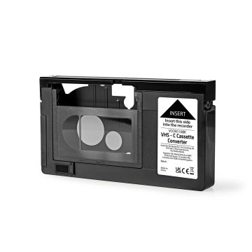 Nedis VHS pretvornik | Pretvorba: VHS-C v VHS | Plug and play | Črna