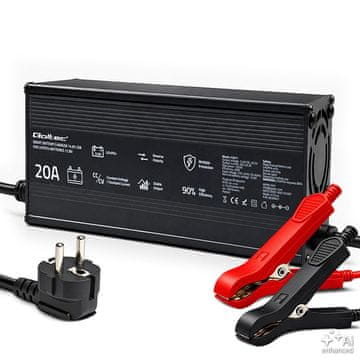 Qoltec Qoltec LiFePO4 Akumulatorski polnilnik 12V, 20A, Inteligentno polnjenje