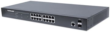 Intellinet ITL 16-Port Gigabit Ethernet PoE+ Managed Stikalo, 2x SFP, 374W, 19"