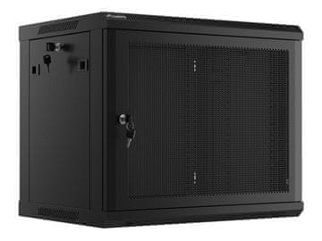 Rack Lanberg WF01-6409-23B Stenska omara za opremo, 19", 9U, 600x450mm, črna, perforirana vrata