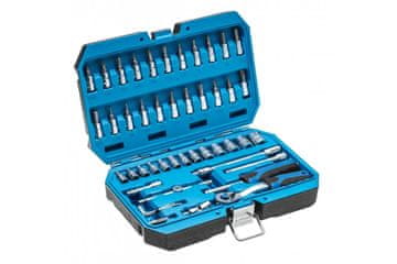 Hoegert Set nasadnih ključev 1/4" 46-delni. CrV/CrMo. račna 72 zob