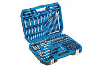 Hoegert Set nasadnih in kombiniranih ključev. bitov 1/4"-3/8"-1/2". 8-19 mm. 222-delni