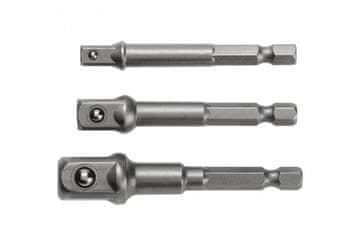 Hoegert Komplet adapterjev nasadnih nastavkov 1/4"-3/8"-1/2" 3-dijelni. CrV