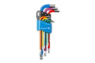 Hoegert Set imbus ključev dolgi 9-delni. za kotno vijačenje. barvni. 1.5-10mm. S2. PRO line