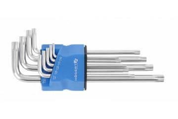 Hoegert Set tamper torx ključev dolgih TT10-TT50. 9-delni. S2