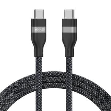Anker pleteni kabel, USB-C na USB-C, 240 W, 1,8 m, črni (A82E2H12)