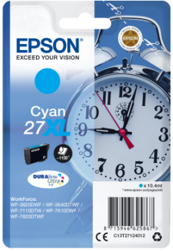 Epson Epsonova kartuša s črnilom/ T2712/ enojni paket 27 črnil XL DURABrite Ultra/ cian