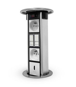 slomart LGR EM/HU-STP-1S-3EU Vgradna napajalna enota 8M, 4x2M, antracitna