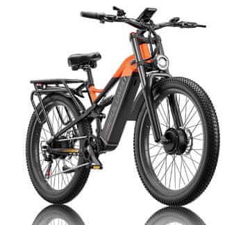 UNBRANDED PULUMA PE86 Pro električno gorsko kolo 26", dvojni motor 1000 W, baterija 48 V 20 Ah, do 50 km/h in hidravlične zavore