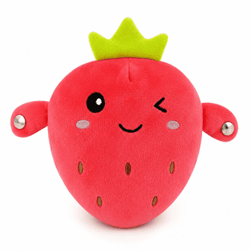 JOJOY® Glasbena plišasta igrača sadje, svetlobni učinki, 15+ melodij, interaktivna senzorska igrača, 22 × 12 × 18 cm | FRUITMELLO