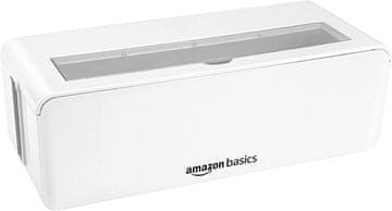 Amazon Amazon Basics Kabelbox velika, bela - za skrivanje in organizacijo kablov