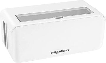 Amazon Amazon Basics Kabelbox mala, bela - za skrivanje in organizacijo kablov