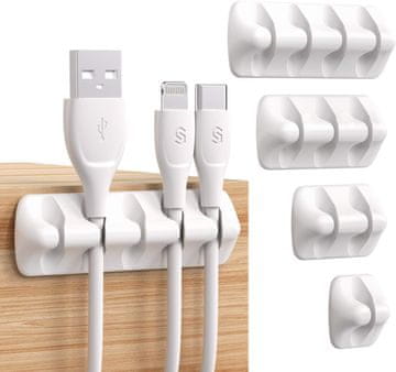 slomart SYNCWIRE Kabelski sponke - organizator kablov, samolepilne