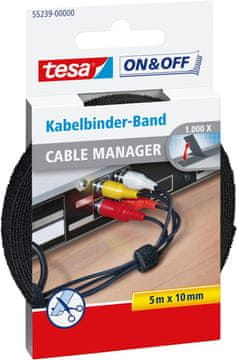 Tesa tesa On & Off Kabel Manager - 10 mm x 5 m - univerzalni, prilagodljiv