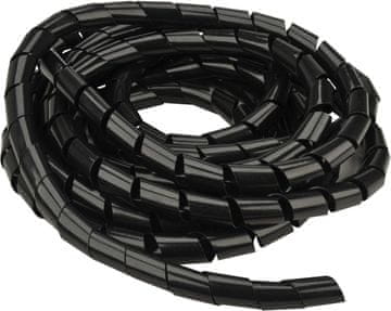 Unitec Unitec Spiralschlauch 15mm 10m - črni, fleksibilni kabelski organizator