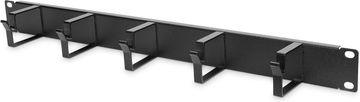 Digitus DIGITUS DN-97 Kabel Organizator - 1HE, 19" mrežni ormar, 5 vodil, črn