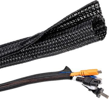Schwarz Kabelski tulc Kiperline - 3m, črn (12-20mm)