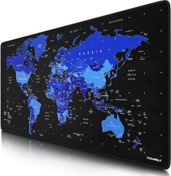 slomart Titanwolf XXL Gaming podloga za miško, 900x400mm, črna, natančnost