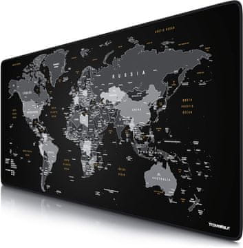slomart TITANWOLF XXL Gaming podloga za miško, črna, 900x400 mm - Tischunterlage