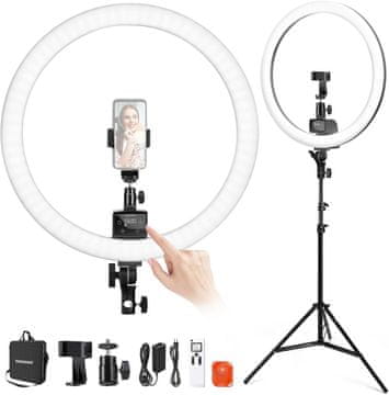Neewer NEEWER SRP18-2.4G 18" LED Ring luč s stativom in držalom za telefon