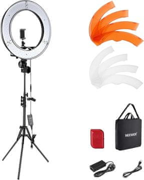 Neewer NEEWER 18" LED Ring luč s stativom in daljinskim upravljalnikom