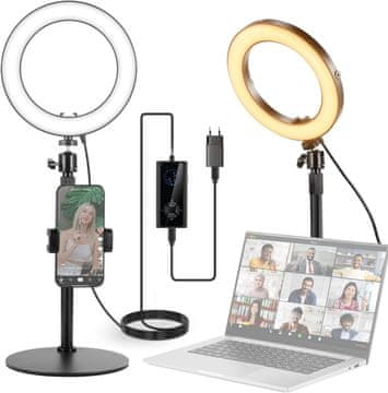Neewer NEEWER 8" LED Ring luč z stojalom in držalom za telefon