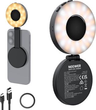 Neewer NEEWER Magnetic Selfie Light za iPhone MagSafe, 4 načini