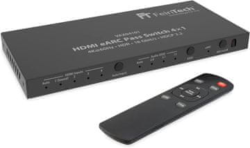 slomart FeinTech VAX04101A HDMI eARC Pass-Through stikalo 4x1 z avdio izvlečkom