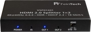 slomart FeinTech VSP01201 HDMI 2.0 razdelilnik 1:2 - Ultra-HD 4K@60Hz HDR