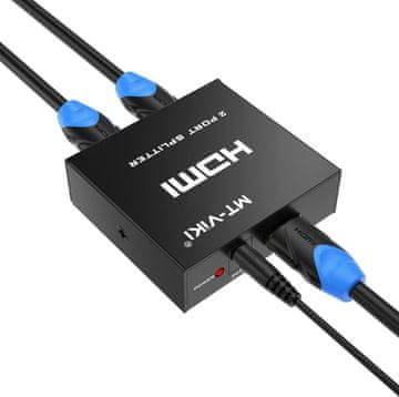 HDMI MT-VIKI HDMI razdelilnik 1:2 - 4K, 2 monitorja, zrcaljenje