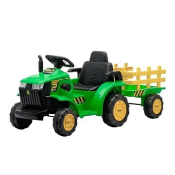 Smania Otroški traktor na akumulator s prikolico FarmRider