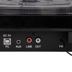AIWA AIWA GBTUR-200BK Hi-Fi gramofon, USB/SD