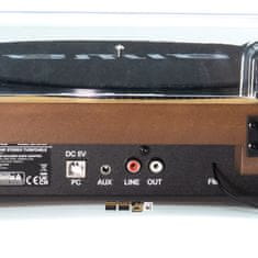AIWA AIWA GBTUR-200WD Hi-Fi gramofon, USB/SD, imitacija lesa