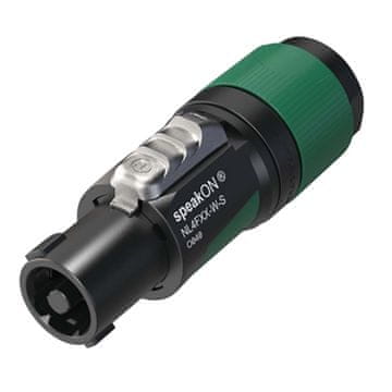 Neutrik 4-polni kabelski konektor speakON, sklop vijačnih sponk, razbremenitev nateza vpenjalne glave za premer kabla od 6 do 12 mm