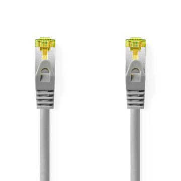 Nedis Omrežni kabel Cat 8.1 | S/FTP | RJ45 Moški | RJ45 Moški | 0,50 m | Okrogla | LSZH | Siva | Oznaka