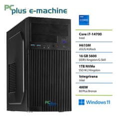 PCplus e-machine i7 14700 16GB DDR5 1TB SSD Windows 11 Home namizni računalnik