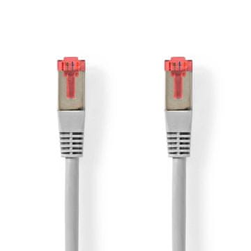 Nedis Omrežni kabel CAT6 | RJ45 Moški | RJ45 Moški | SF/UTP | 0,25 m | Okrogla | PVC | Siva | Oznaka