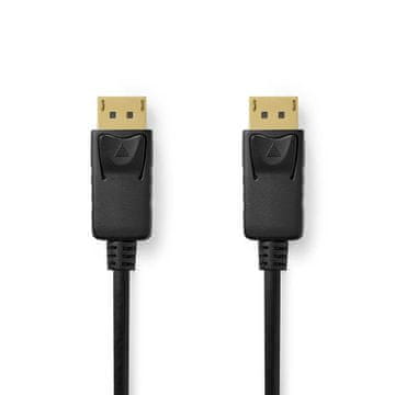 Nedis Kabel DisplayPort | DisplayPort moški | DisplayPort moški | 8K@60Hz | Pozlačeno | 3,00 m | Okrogla | PVC | Črna | Oznaka