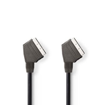 Nedis Kabel SCART | SCART moški | SCART moški | Ponikljano | 480p | 1,50 m | Okrogla | PVC | Črna | Oznaka