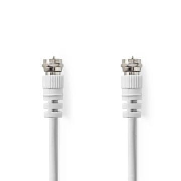 Nedis Satelitski in antenski kabel | Ž Moški | Ž Moški | Ponikljano | 75 ohmov | Dvojno zaščiten | 3,00 m | Okrogla | PVC | Bela | Oznaka
