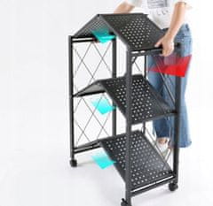 Topeshop Skladiščna polica FS004 ČRNA
