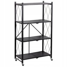Topeshop Skladiščna polica FS004 ČRNA