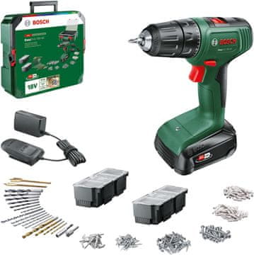 Bosch Bosch EasyDrill 18V-40 Akumulatorski vrtalnik/vijačnik (241-delni set bitov, 1x akumulator)