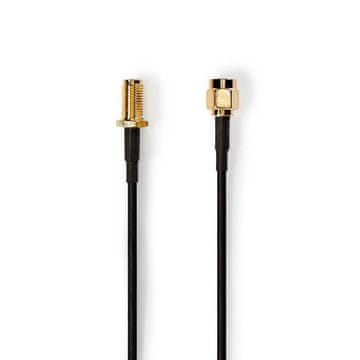 Nedis SMA kabel | RP SMA Moški | RP SMA Ženski | Pozlačeno | 50 ohmov | Enojno zaščiten | 5,00 m | Okrogla | PVC | Črna | Oznaka