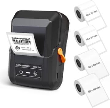 slomart SUPVAN T50M Pro Bluetooth etiketni tiskalnik, Value Pack z 4 roli