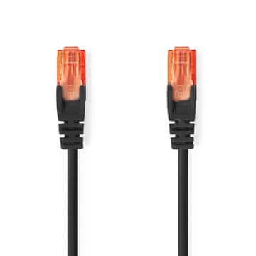 Nedis Omrežni kabel CAT6 | RJ45 Moški | RJ45 Moški | U/UTP | 1,50 m | Okrogla | PVC | Črna | Oznaka