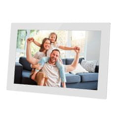 Agfaphoto APF1000WIFIGLWH dig. fotto okvir, 25,65 cm (10,1"), WI-Fi, steklo, bel