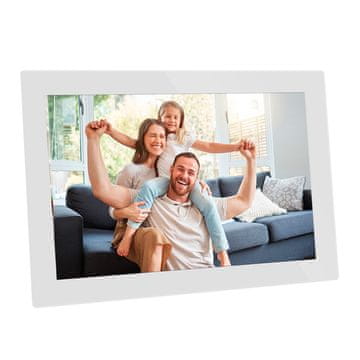 Agfaphoto APF1000WIFIGLWH dig. fotto okvir, 25,65 cm (10,1"), WI-Fi, steklo, bel